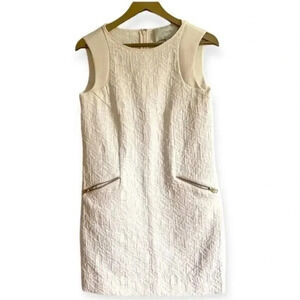 J. Crew Ivory Jacquard Dress